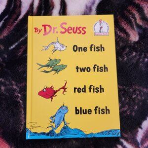 Dr. Seuss One Fish Two Fish Red Fish Blue Fish Hardcover Beginners Book